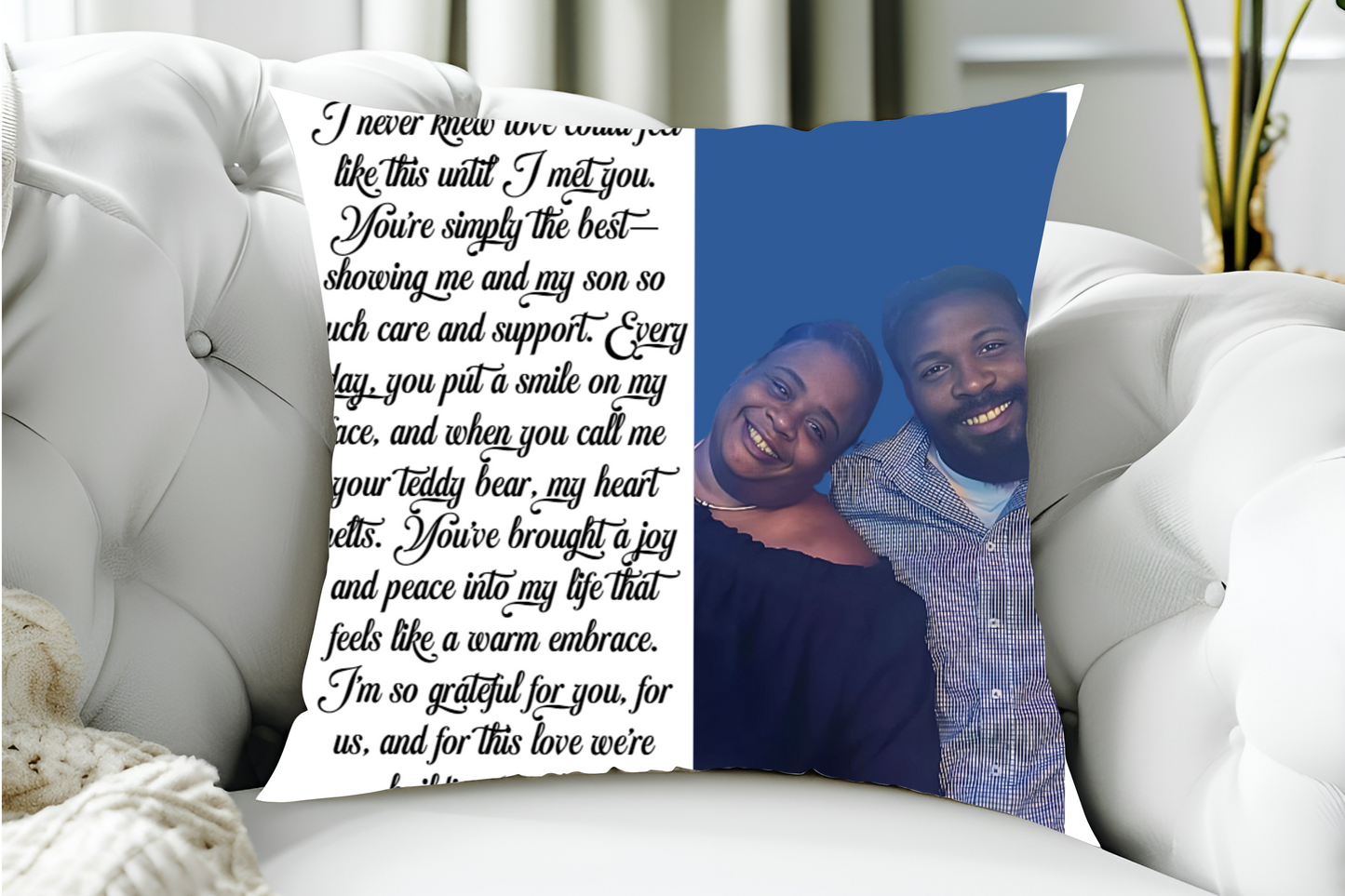 Custom Double-Sided Keepsake Pillow – Designed by You, Made to Remember