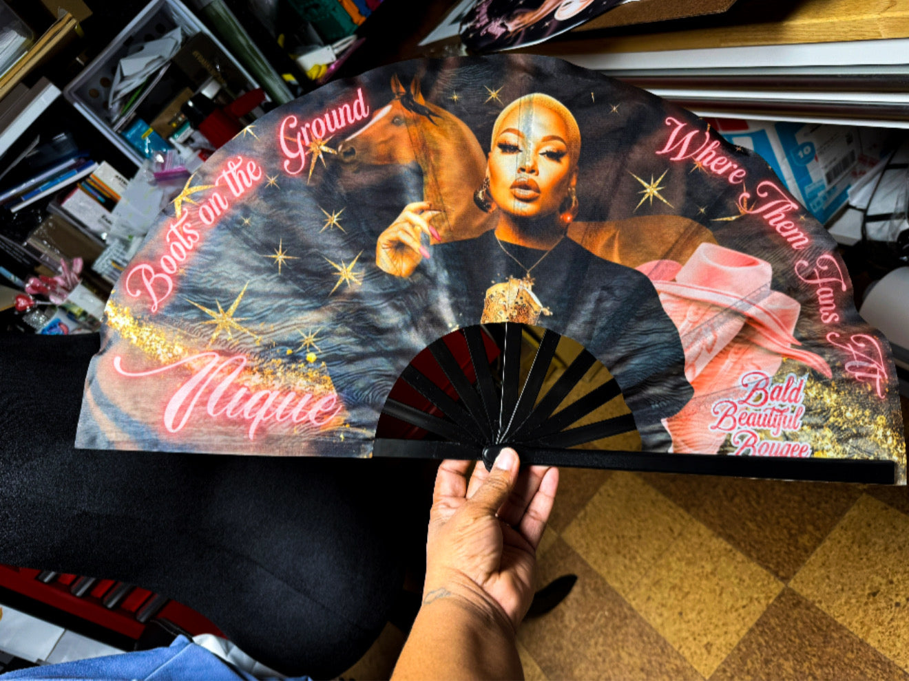 Large Custom Clack Fan - July Sale