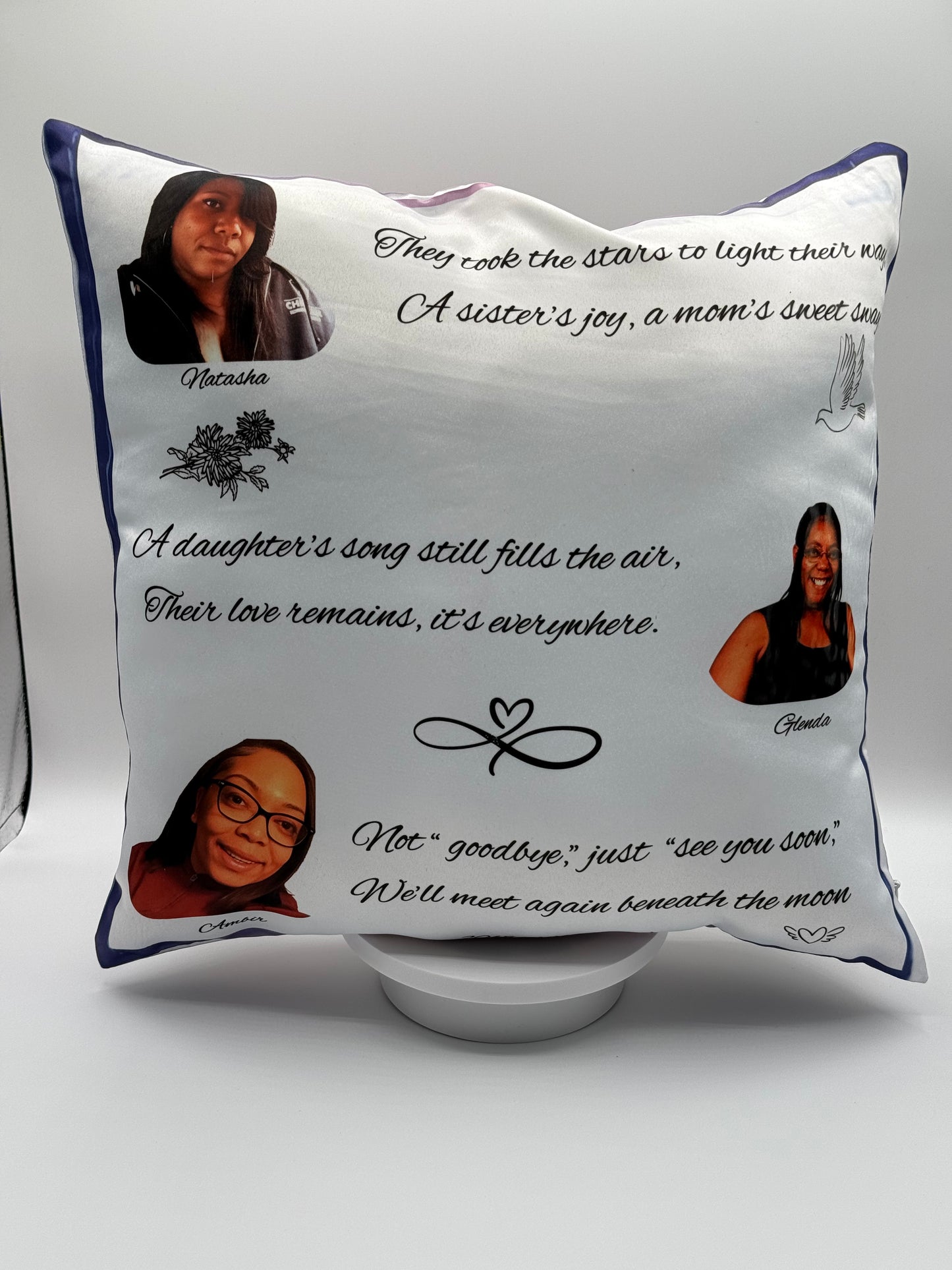 Custom Double-Sided Keepsake Pillow – Designed by You, Made to Remember
