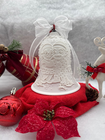Christmas Bell Lithophane Ornament – 3D Printed Holiday Glow