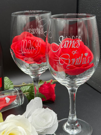 Etched Custom Drinkware Set - Elegant, Timeless, and Made to Celebrate