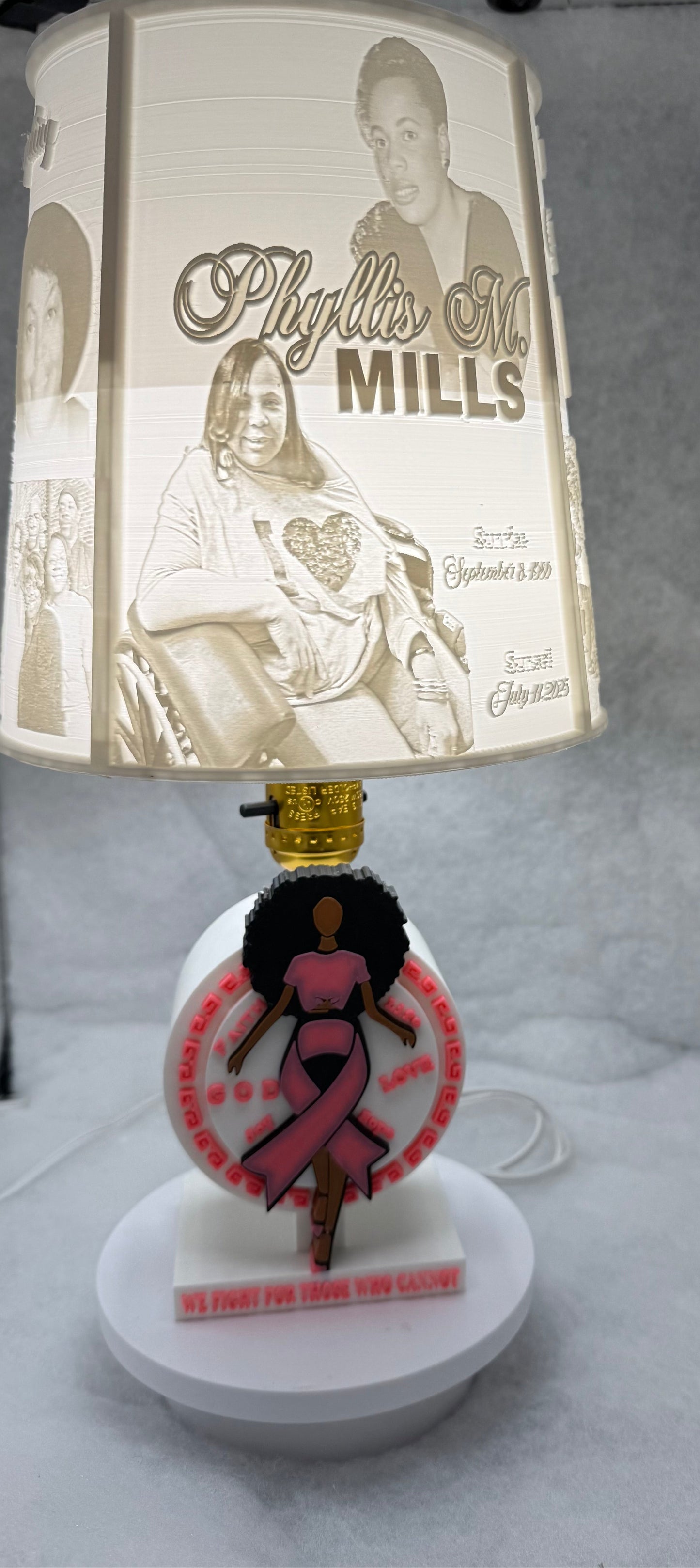 Custom 3D Printed Lamp Base