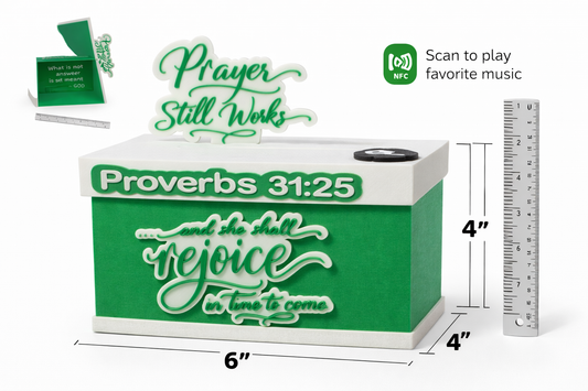 Prayer Box | Faith-Inspired 3D Printed Keepsake with Optional NFC Tag