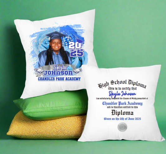 Custom Graduation Keepsake Pillow – From Diploma to Celebration