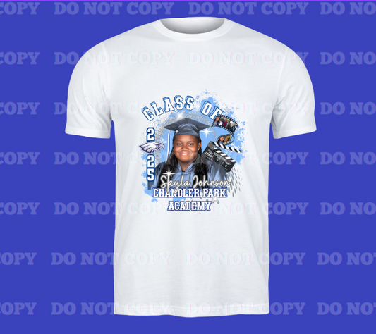 Custom Graduation T-Shirt – Bold Center Design